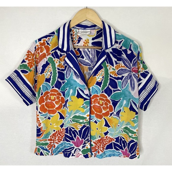 Anthropologie Other - Anthropologie Sister Gulassa Whimsy Pajama Top Womens Medium Floral Boho Cropped